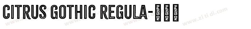 Citrus Gothic Regula字体转换